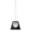 Flos KTribe S2 Eco Medium Pendant with Steel Cable Suspension & Drum style Shade in fumée