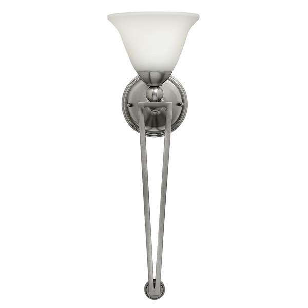Elstead Bolla 1-Light Wall Torchiere Brushed Nickel