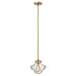 Elstead Congress Clear Glass Pendant in Brushed Caramel