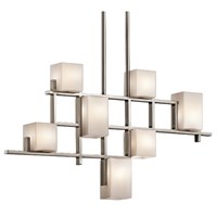 City Lights LED 7-Light Linear Chandelier Classic Pewter