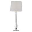 Dar Dillon Table Lamp Complete Smoked Glass  in White