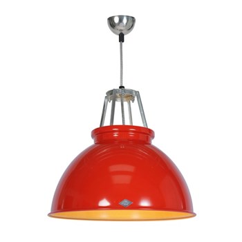 Original BTC Titan Size 3 Pendant Light, Red/Gold Interior