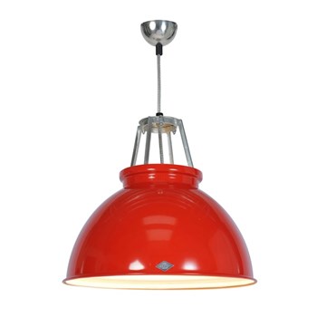 Original BTC Titan Size 3 Pendant Light, Red/White Interior