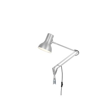 Anglepoise Type 75 Mini Adjustable Wall Mounted Lamp with Spring, Brushed Aluminium