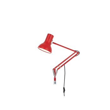 Anglepoise Type 75 Mini Adjustable Wall Mounted Lamp with Spring, Signal Red