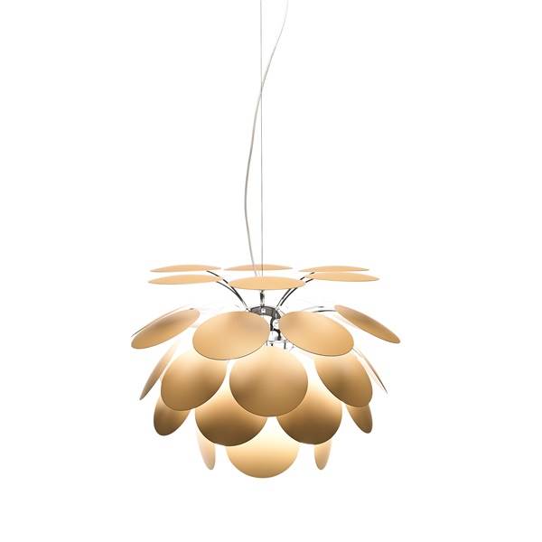 Marset Discoco 53 Small Pendant with Opaque Discs On Chrome Sphere