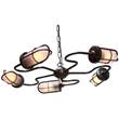 Mullan Lighting Breck Chandelier Light in Antique Brass in Frosted Glass