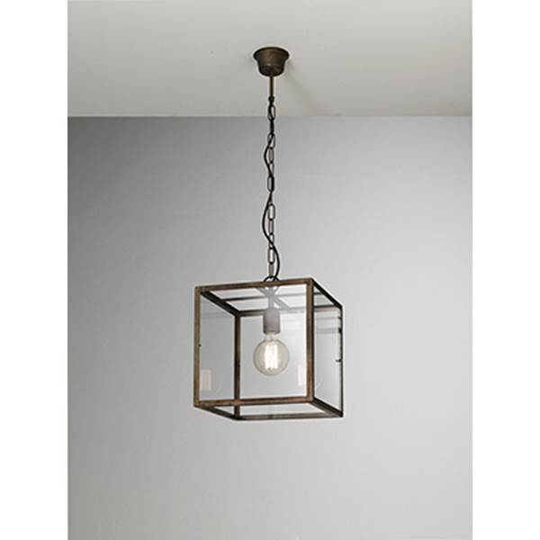 Il Fanale London Square Indoor Suspension Lamp with Glass