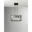 Il Fanale London Rectangle Indoor Suspension Lamp with Glass in Medium