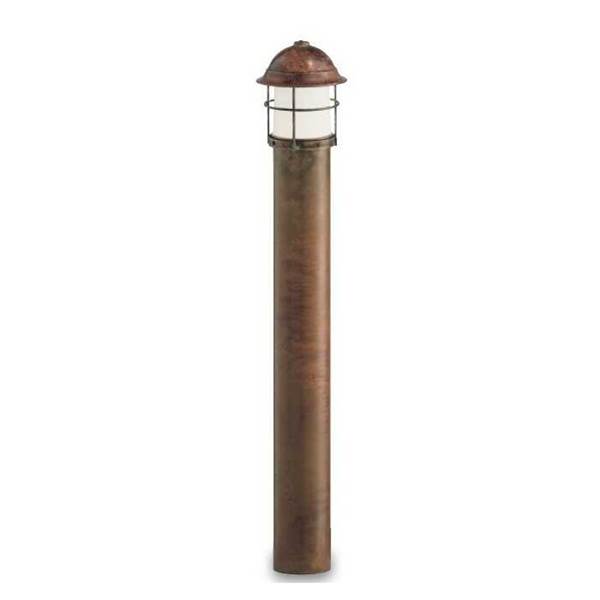 Il Fanale Garden White Glass Exterior Floor Light Post with Grid