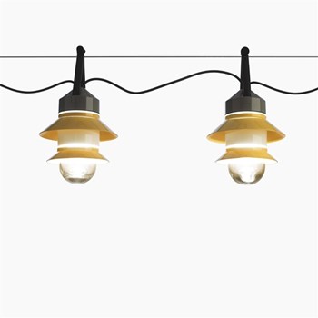 Marset Santorini Outdoor Pendant With Glass Diffuser, Mustard