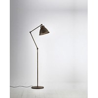 Loft Functional Indoor Floor Lamp Brass with Grid
