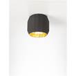 Marset Scotch Club Ceiling Light with Ceramic Diffuser in Black-Gold
