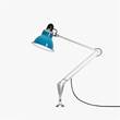 Anglepoise Type 1228 Lamp with Desk Insert in Minerva Blue