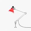 Anglepoise Type 1228 Lamp with Desk Insert in Carmine Red