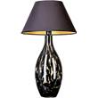 4 Concepts Kenya Glass Table Lamp in Black & Gold