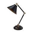Elstead Provence One-Light Element Mini Desk Lamp with Metallic Highlight in Black/Polished Brass