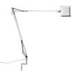 Flos Kelvin Edge Wall Support LED Adjustable Table Lamp with Die-Cast Aluminium Head in Chrome