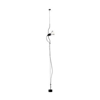 Flos Parentesi Pendant Light Ceiling to Floor Steel Cable Dimmer, Nickel