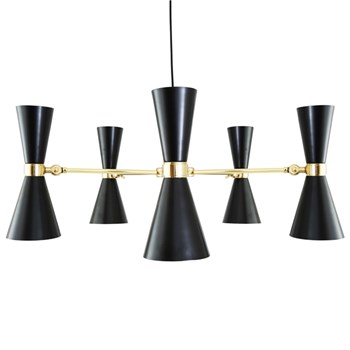 Mullan Cairo 5 Arm Chandelier, Black