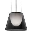 Flos KTribe S2 Medium Pendant with Steel Cable Suspension & Drum style Shade in fumée