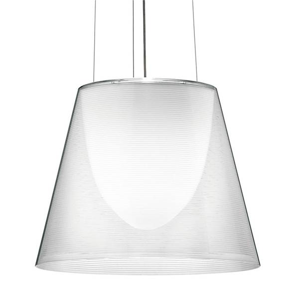 Flos KTribe S2 Medium Pendant with Steel Cable Suspension & Drum style Shade