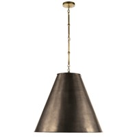 Goodman Large Hand Rubbed Antique Brass Pendant Shade