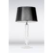 4 Concepts Little Fjord Medium Clear Glass Table Lamp in Black & White
