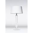 4 Concepts Little Fjord Medium Clear Glass Table Lamp in White & White