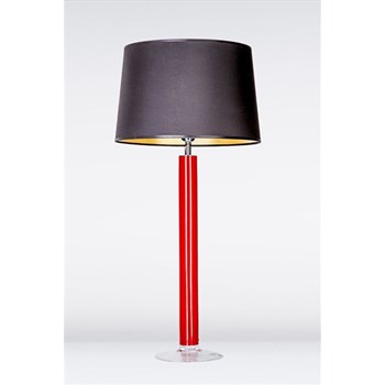 4 Concepts Fjord Red, Large Glass Table Lamp, Black/Gold