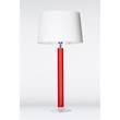 4 Concepts Fjord Large Red Glass Table Lamp in White/White