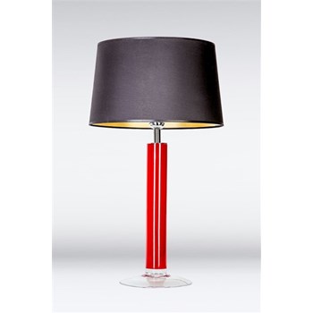 4 Concepts Fjord Red, Medium Glass Table Lamp, Black/Gold