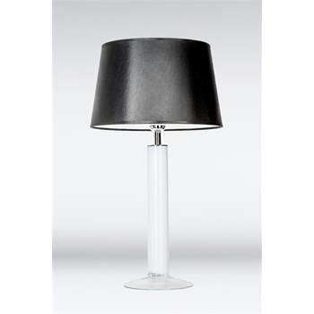 4 Concepts Fjord White, Medium Glass Table Lamp, Black/White