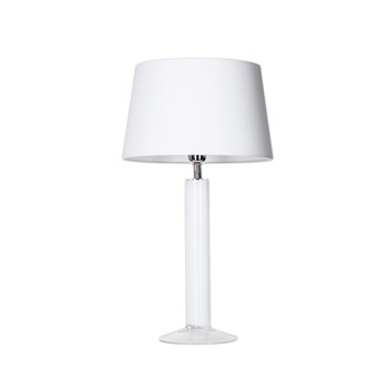 4 Concepts Fjord White, Medium Glass Table Lamp, White/White