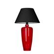 4 Concepts Sevilla Red Vase & Large Shade Table Lamp in Black & White