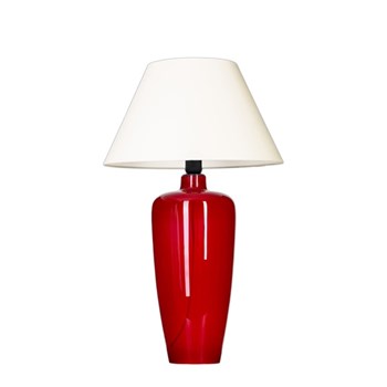 4 Concepts Sevilla Red Vase Table Lamp, Large shade white/white