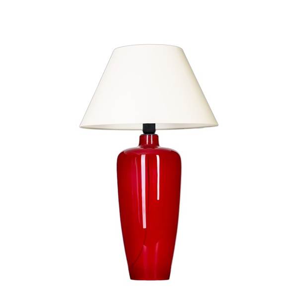 4 Concepts Sevilla Red Vase & Large Shade Table Lamp