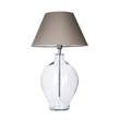 4 Concepts Capri Small Glass Table Lamp in Grey & White