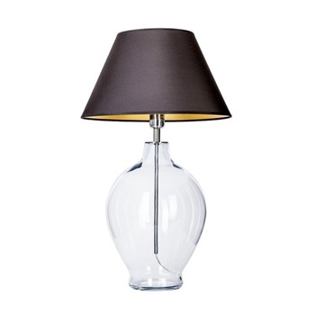 4 Concepts Capri Small Glass Table Lamp, Black/Gold