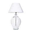 4 Concepts Capri Small Glass Table Lamp in White & White