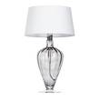 4 Concepts Bristol Transparent Glass Table Lamp in White & White