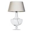 4 Concepts Oxford Clear Glass Table Lamp in Beige & White