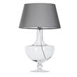 4 Concepts Oxford Clear Glass Table Lamp in Grey & White