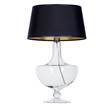 4 Concepts Oxford Clear Glass Table Lamp in Black & Gold