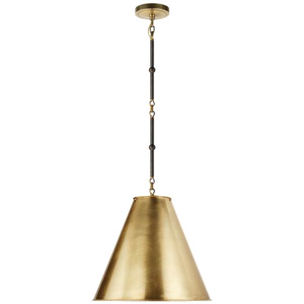 Visual Comfort Goodman Small Hanging Light with Metal Shade