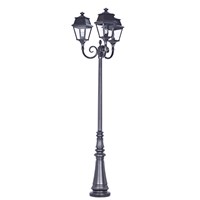 Avenue 2  Large 3-Arm Clear Glass Lamp Post