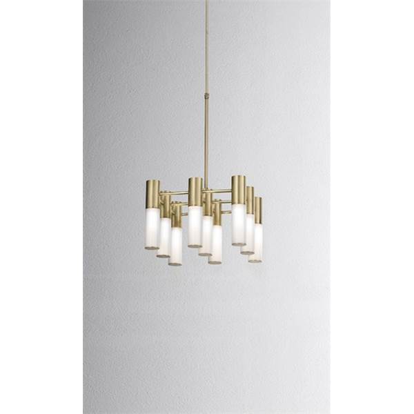 Il Fanale Etoile Nine-Light White Glass Pendant with Metal Structure