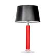 4 Concepts Little Fjord Medium Red Glass Table Lamp in Black & White