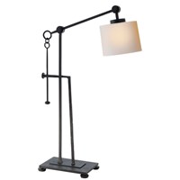 Aspen Forged Iron Table Lamp Natural Paper Shade