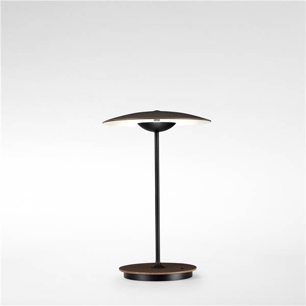 Marset Ginger 20M Portable LED Table Lamp with Lacquered Black Matt Metal Stem